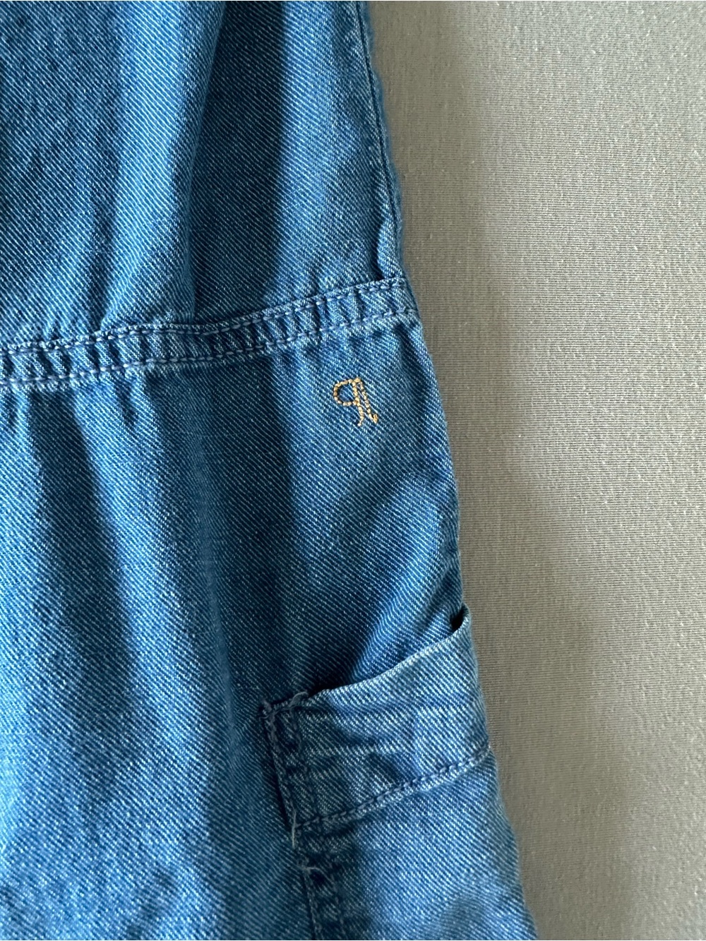 Pilcro Indigo Blue Denim Wide-Leg Jumpsuit - Picture 4 of 5
